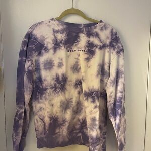 Yes Theory Seek Discomfort Purple Tie-dye Crewneck